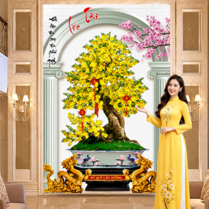 Tranh Hoa Mai Vàng 