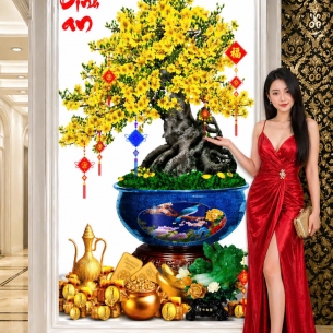 TRANH HOA MAI VÀNG – BIỂU TƯỢNG MAY MẮN & PHÚ QUÝ