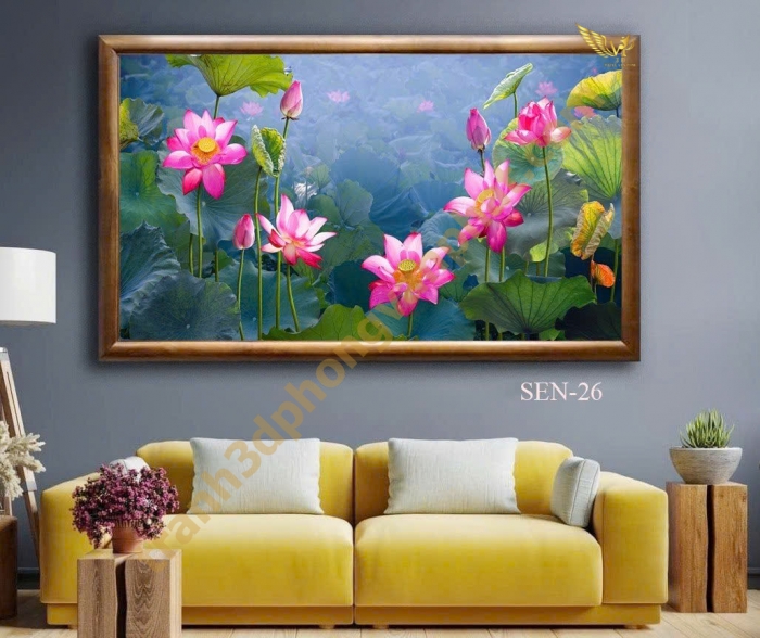 Tranh Hoa Sen Treo Tường Cao Cấp – Vẻ Đẹp Thanh Tao, Mang Tài Lộc Và Bình An