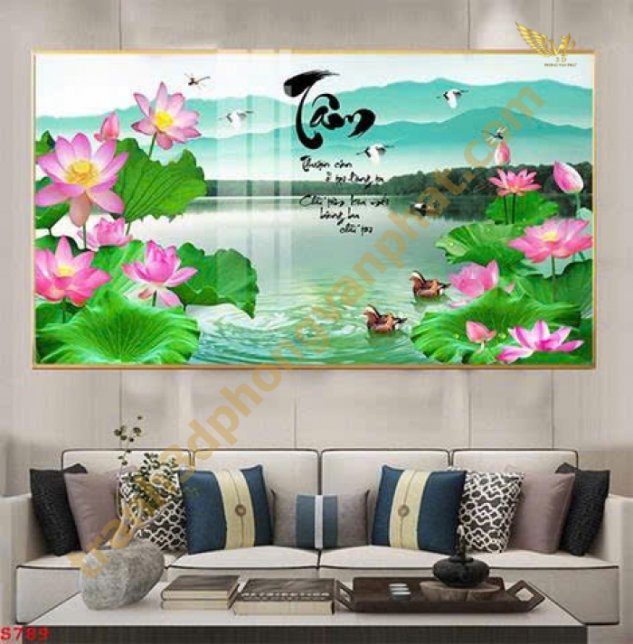 Tranh Hoa Sen Treo Tường Cao Cấp – Vẻ Đẹp Thanh Tao, Mang Tài Lộc Và Bình An