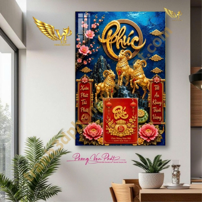 Lịch Tết 2027 Đinh Mùi – Lịch Gỗ Tráng Gương Phong Vạn Phát Cao Cấp