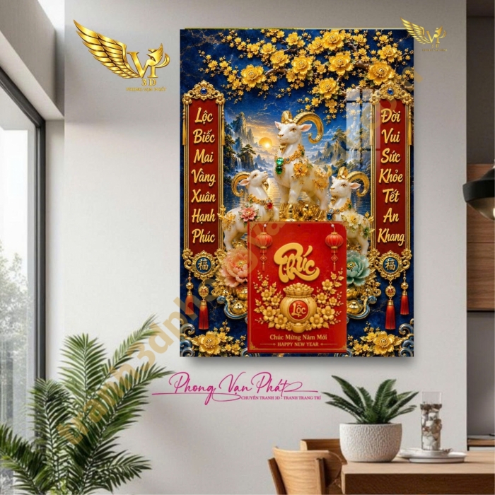 Lịch Tết 2027 Đinh Mùi – Lịch Gỗ Tráng Gương Phong Vạn Phát Cao Cấp