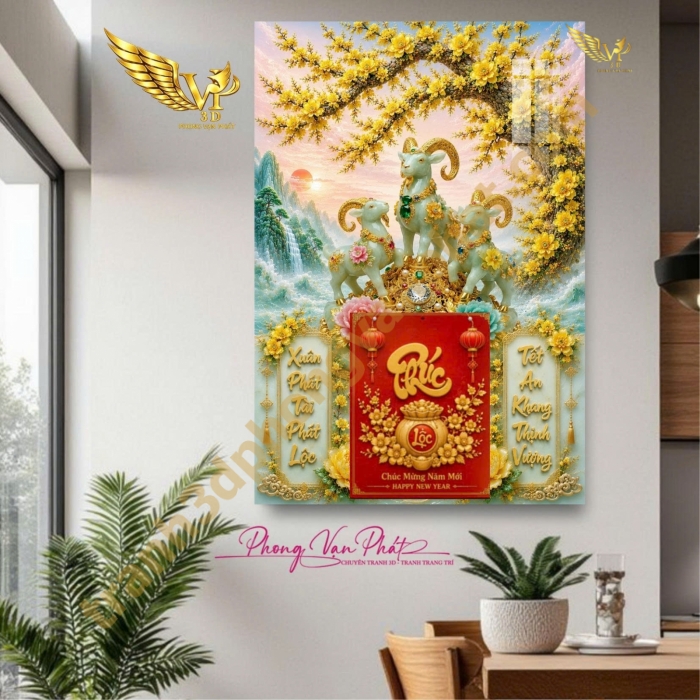 Lịch Tết 2027 Đinh Mùi – Lịch Gỗ Tráng Gương Phong Vạn Phát Cao Cấp