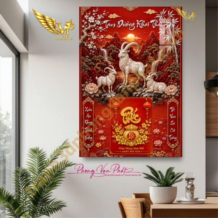 Lịch Tết 2027 Đinh Mùi – Lịch Gỗ Tráng Gương Phong Vạn Phát Cao Cấp