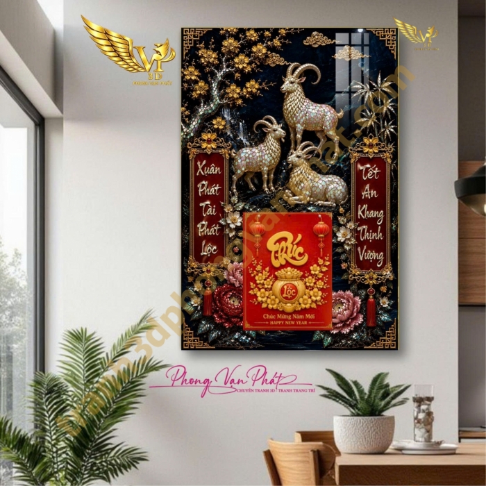 Lịch Tết 2027 Đinh Mùi – Lịch Gỗ Tráng Gương Phong Vạn Phát Cao Cấp