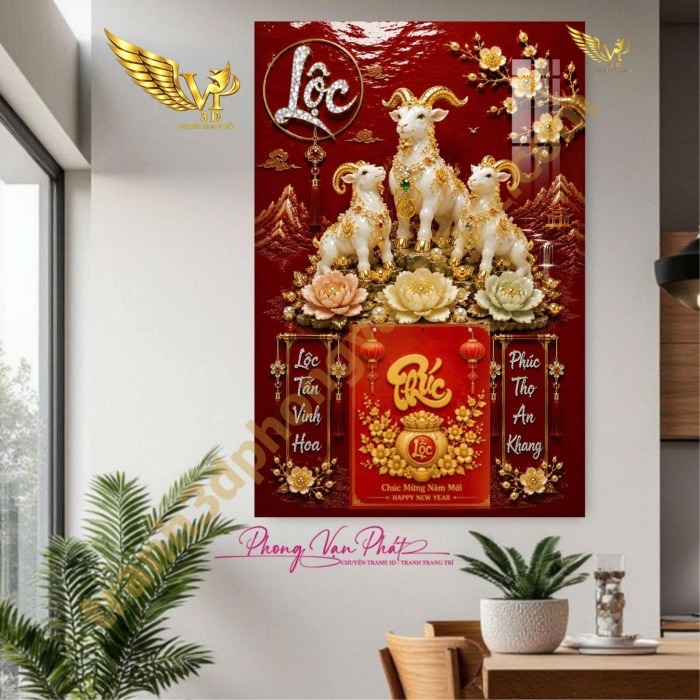 Lịch Tết 2027 Đinh Mùi – Lịch Gỗ Tráng Gương Phong Vạn Phát Cao Cấp