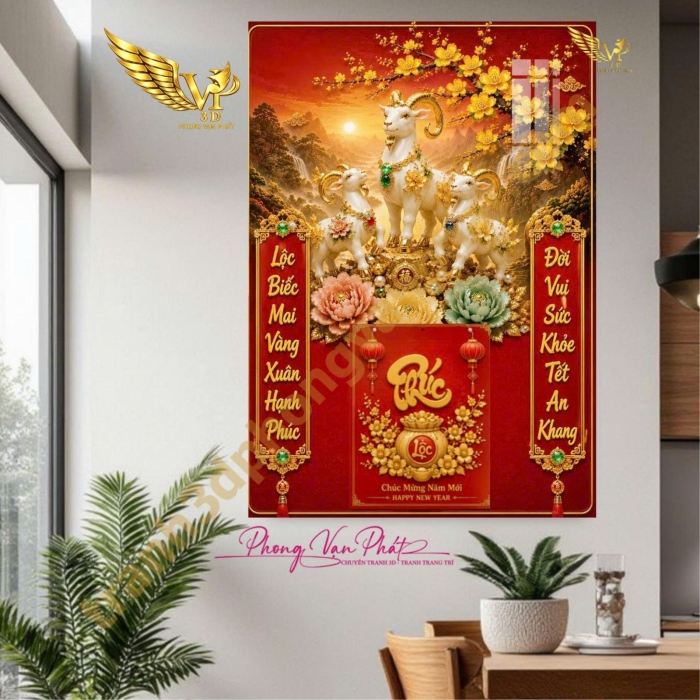 Lịch Tết 2027 Đinh Mùi – Lịch Gỗ Tráng Gương Phong Vạn Phát Cao Cấp