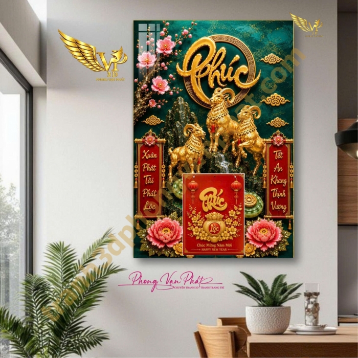 Lịch Tết 2027 Đinh Mùi – Lịch Gỗ Tráng Gương Phong Vạn Phát Cao Cấp