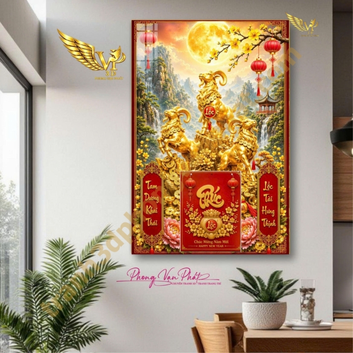 Lịch Tết 2027 Đinh Mùi – Lịch Gỗ Tráng Gương Phong Vạn Phát Cao Cấp