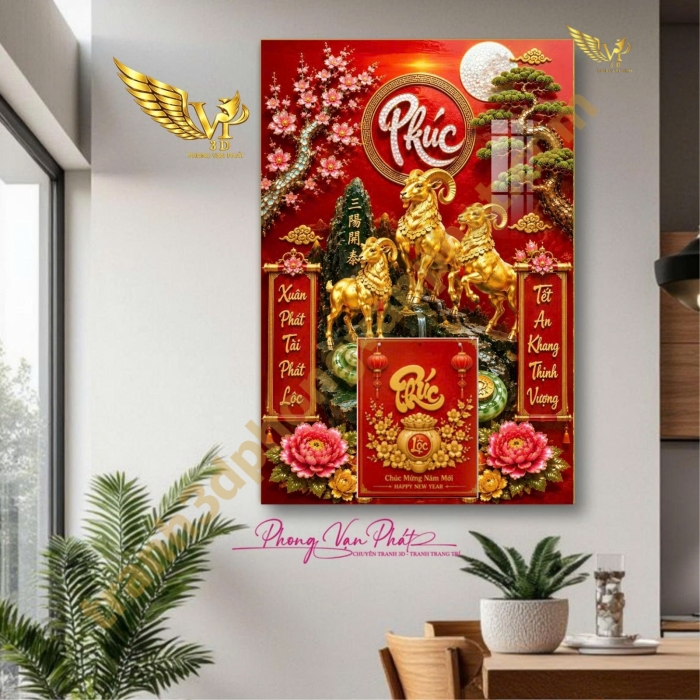 Lịch Tết 2027 Đinh Mùi – Lịch Gỗ Tráng Gương Phong Vạn Phát Cao Cấp