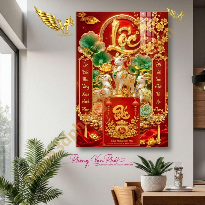 Lịch Tết 2027 Đinh Mùi – Lịch Gỗ Tráng Gương Phong Vạn Phát Cao Cấp