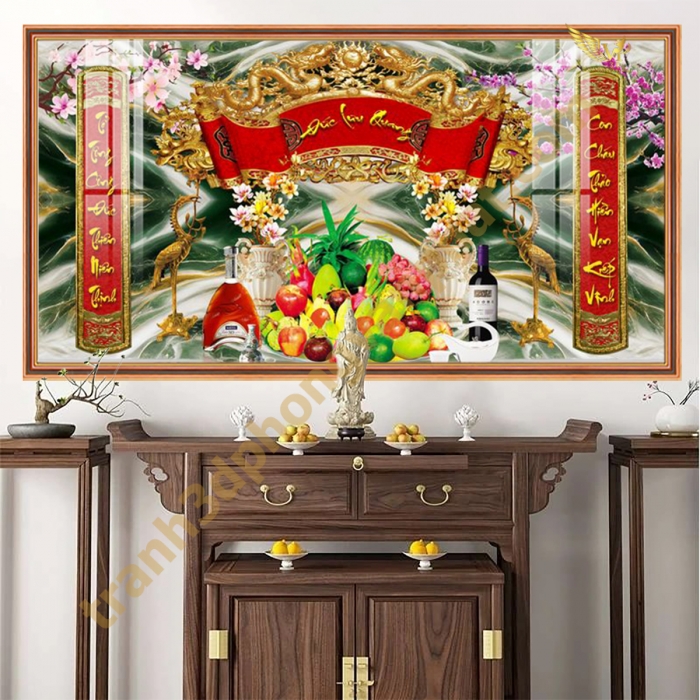 Tranh Kính 3D Cửu Huyền Thất Tổ Cao Cấp – Sang Trọng Cho Phòng Thờ