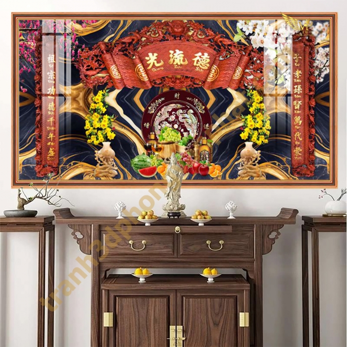 Tranh Kính 3D Cửu Huyền Thất Tổ Cao Cấp – Sang Trọng Cho Phòng Thờ