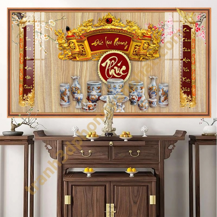 Tranh Kính 3D Cửu Huyền Thất Tổ Cao Cấp – Sang Trọng Cho Phòng Thờ