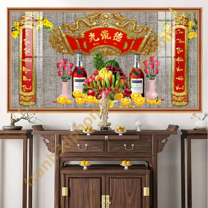 Tranh Kính 3D Cửu Huyền Thất Tổ Cao Cấp – Sang Trọng Cho Phòng Thờ