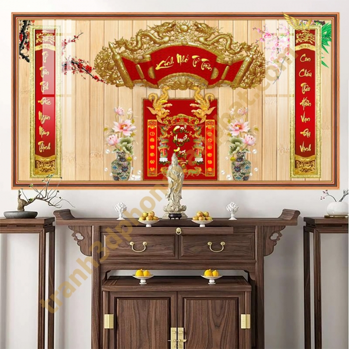 Tranh Kính 3D Cửu Huyền Thất Tổ Cao Cấp – Sang Trọng Cho Phòng Thờ