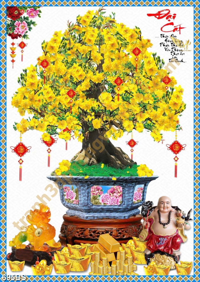 Tranh Hoa Mai Vàng – Vẻ đẹp rực rỡ và ý nghĩa trong đời sống người dân miền Nam