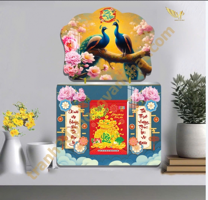 Lịch gổ tráng gương Phong Vạn Phát 