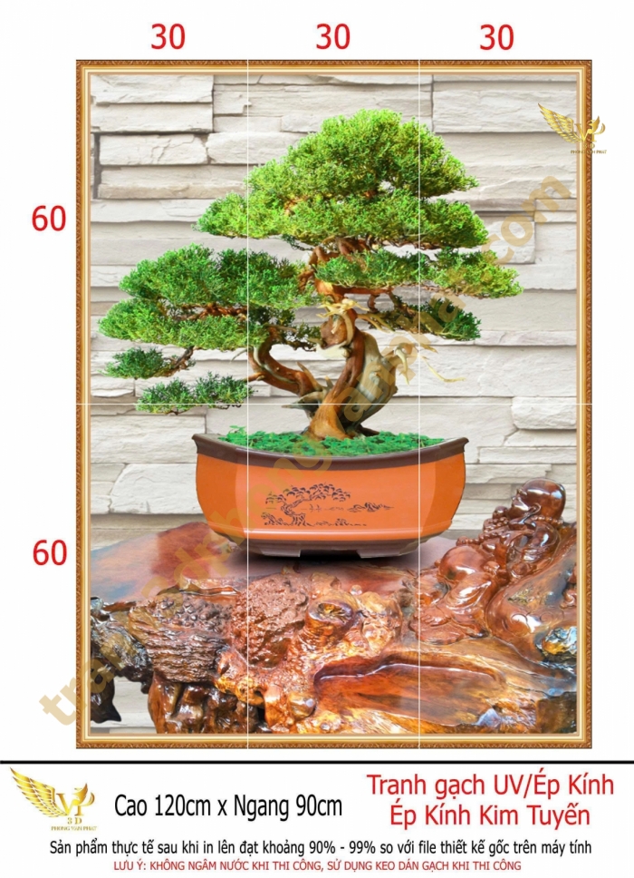tranh gạch 3d hoa mai