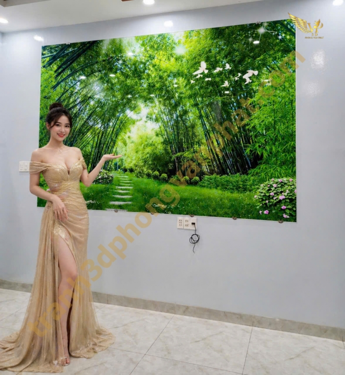 Tranh Gạch 3D Cây Tài Lộc – Tranh Kính 3D Phong Thủy Sang Trọng