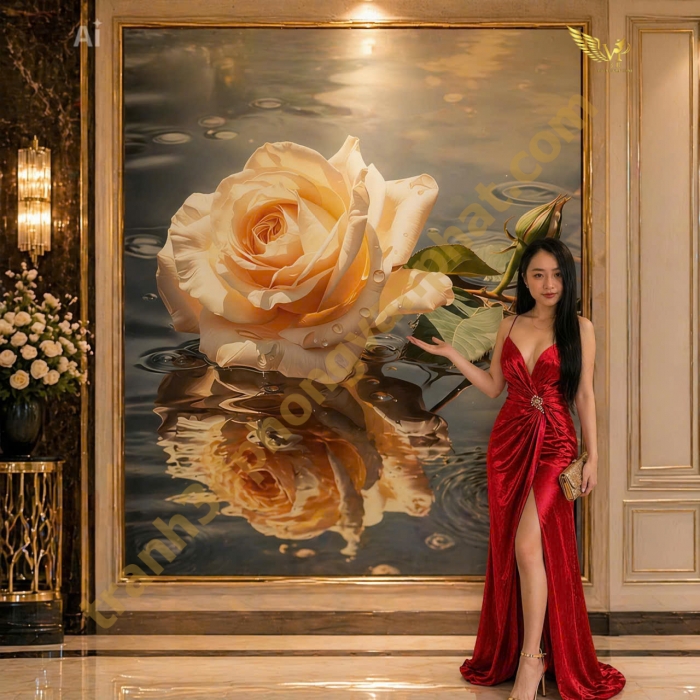 Tranh treo tường Hoa hồng vàng 