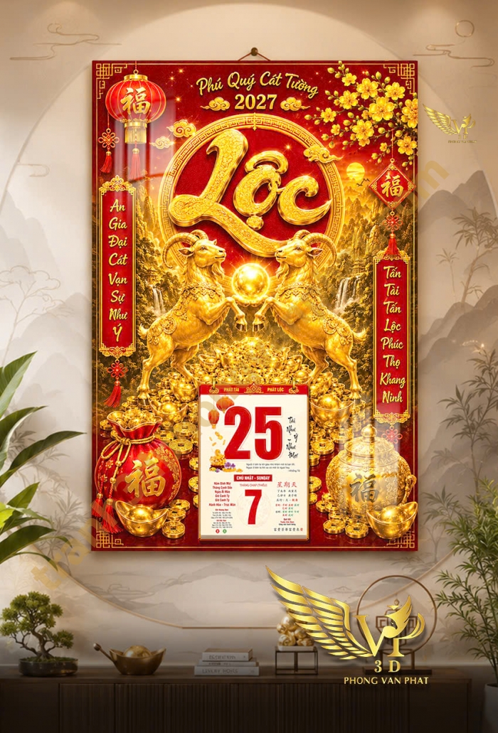 LỊCH TẾT 2027 CAO CẤP – IN LOGO DOANH NGHIỆP