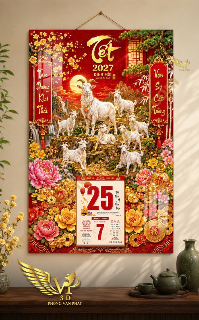LỊCH TẾT 2027 CAO CẤP – IN LOGO DOANH NGHIỆP